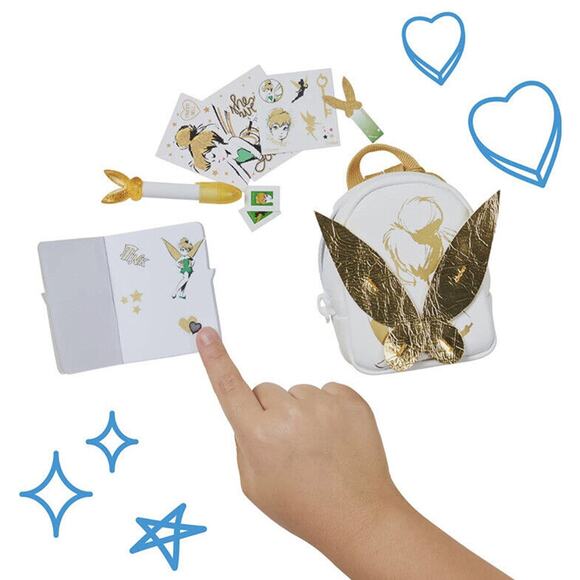 Real Littles Disney Tinker Bell Backpack Mini Bag Charm White Gold 6 Gift New - Picture 6 of 9